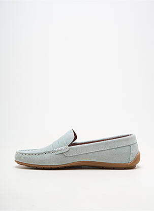 Mocassins bout rond talon plat jusqu'à 3cm bleu clair ORLAND femme