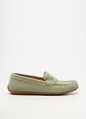 Mocassins bout rond talon plat jusqu'à 3cm vert ORLAND femme
