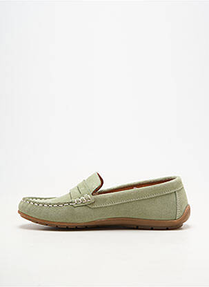 Mocassins bout rond talon plat jusqu'à 3cm vert ORLAND femme