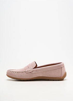 Mocassins bout rond talon plat jusqu'à 3cm rose ORLAND femme