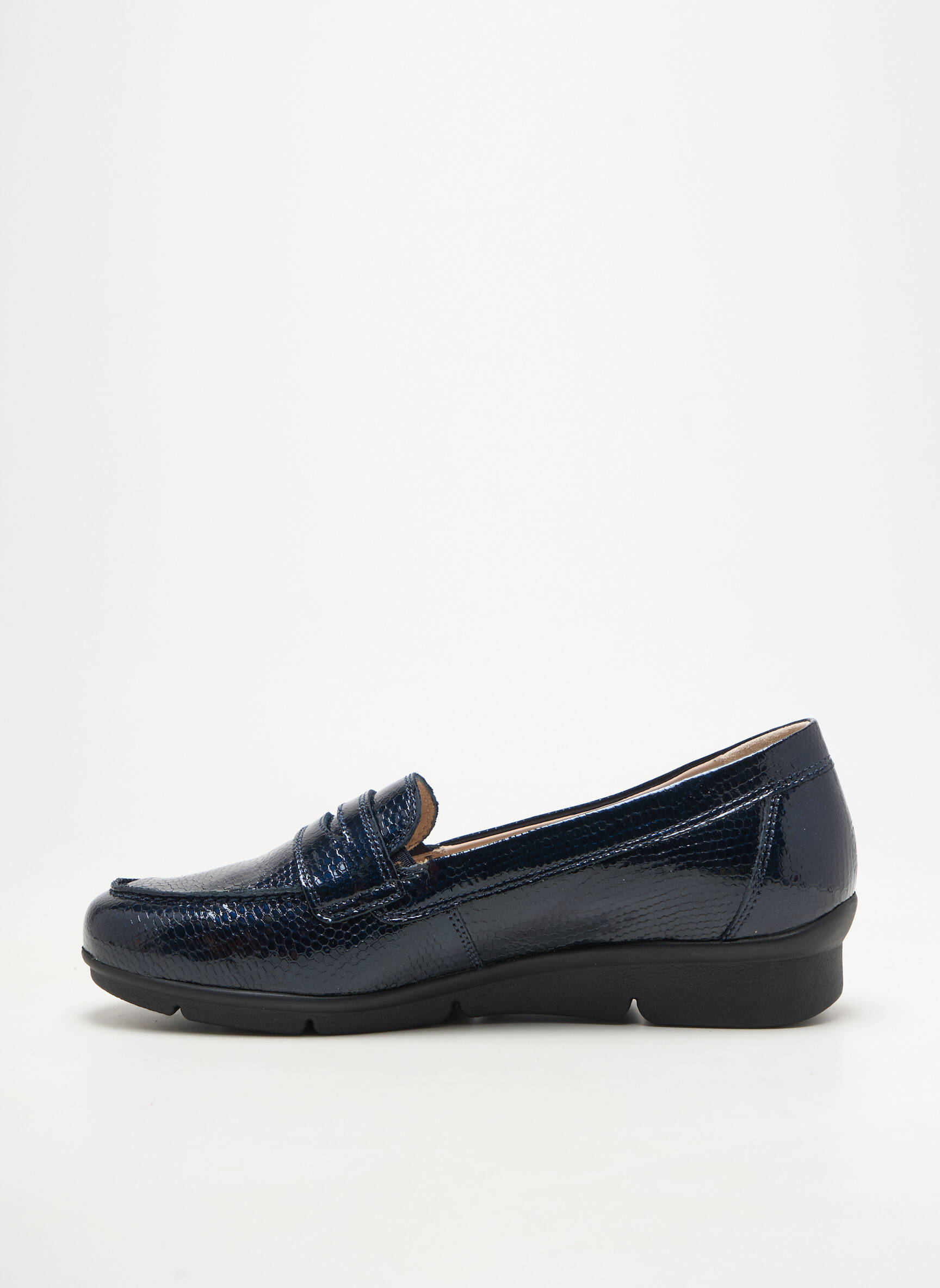 Derbies matière lisse talon plat jusqu'à 3cm bleu MEPHISTO femme