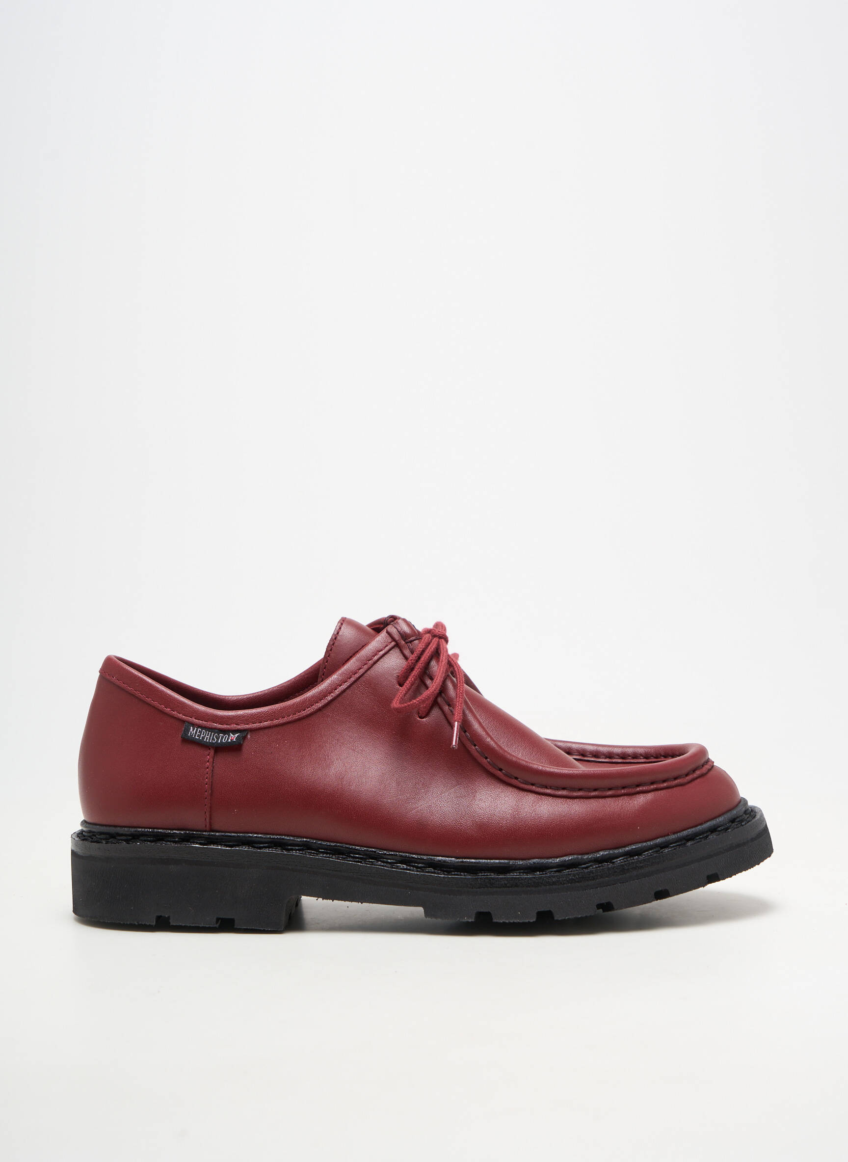 Derbies matière lisse talon plat jusqu'à 3cm rouge MEPHISTO femme