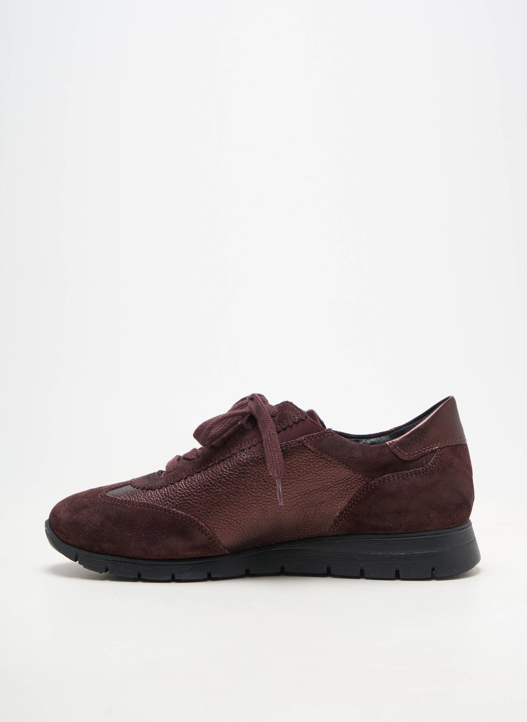 Baskets fermeture zip et lacets talon plat jusqu'à 3cm violet MOBILS femme