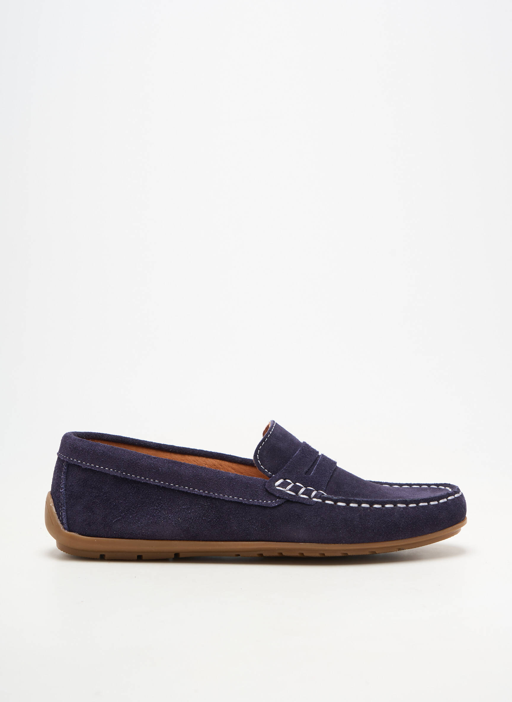 Mocassins bout rond talon plat jusqu'à 3cm bleu ORLAND femme
