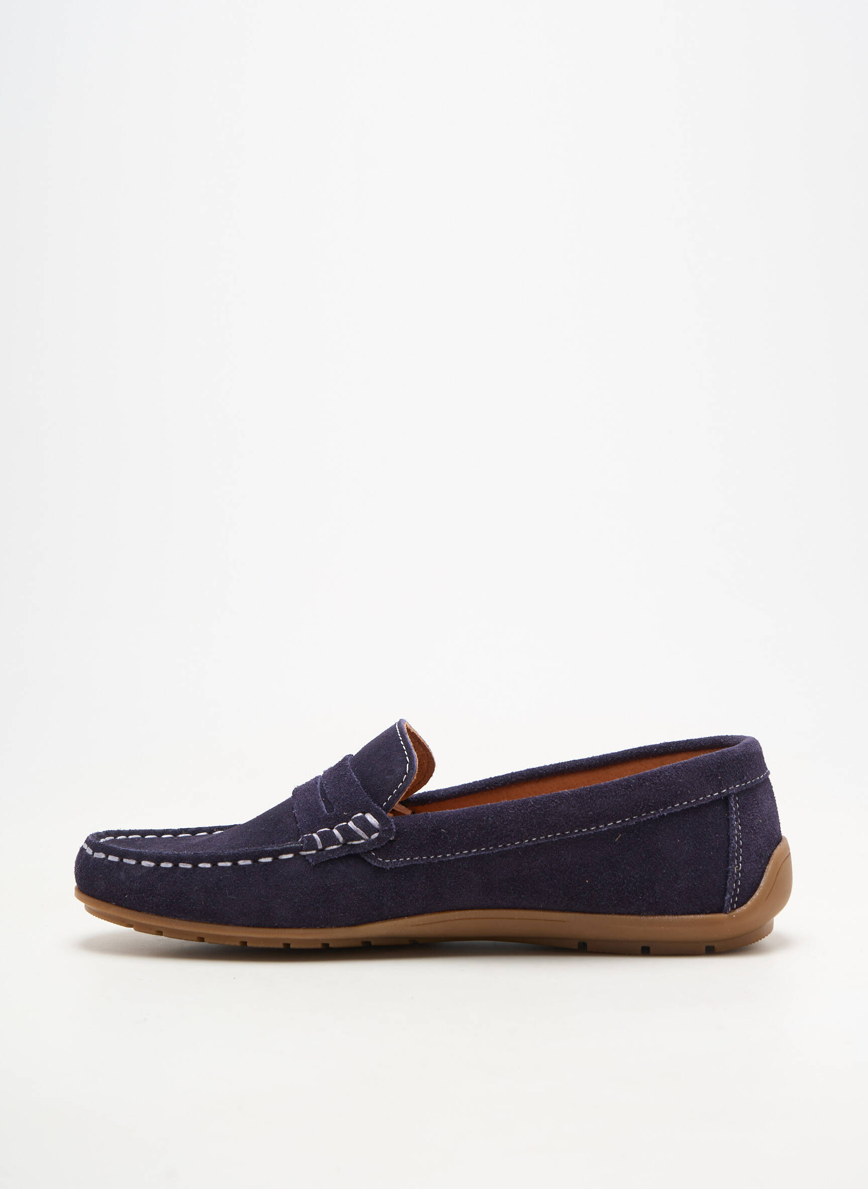 Mocassins bout rond talon plat jusqu'à 3cm bleu ORLAND femme