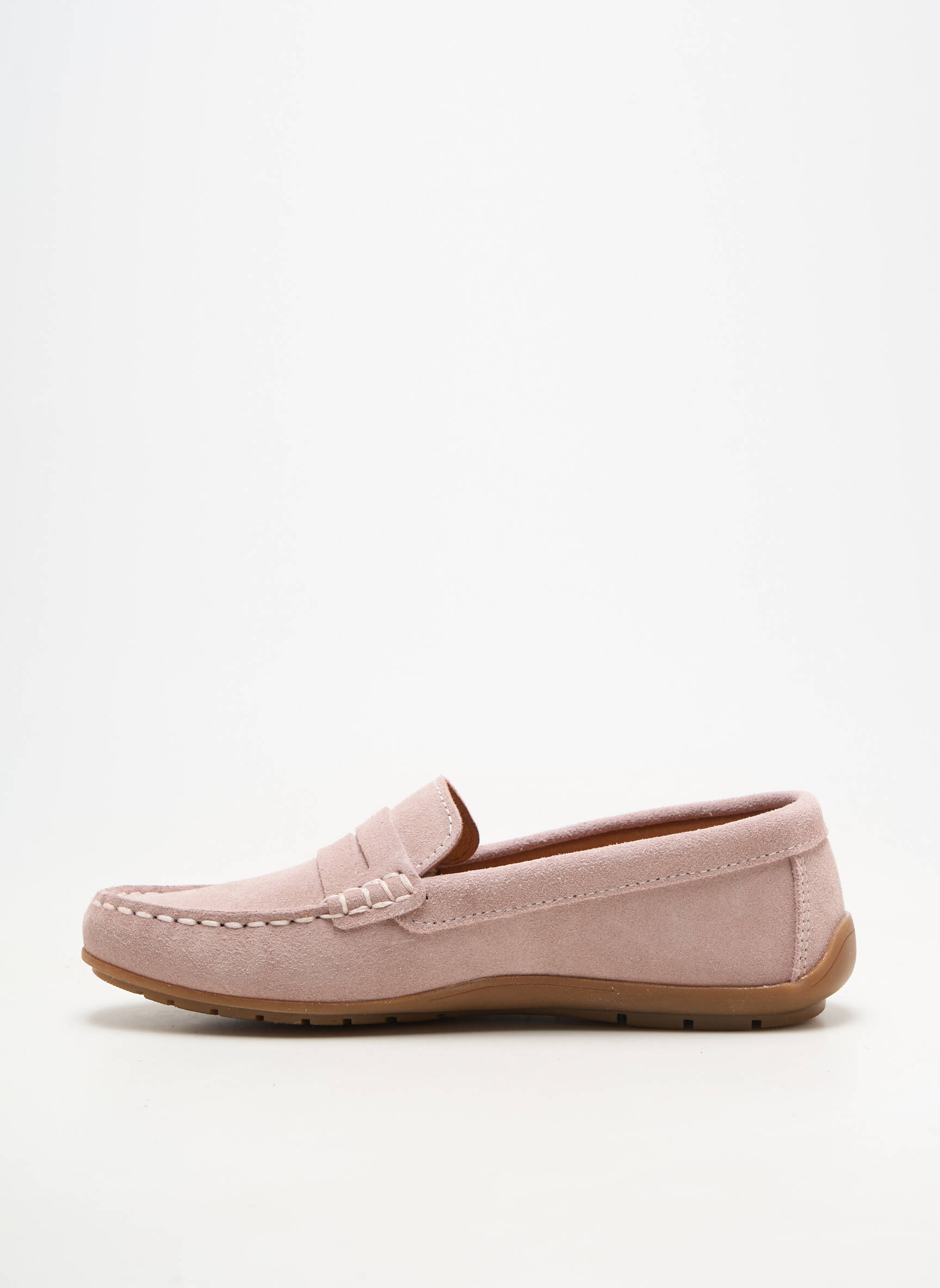 Mocassins bout rond talon plat jusqu'à 3cm rose ORLAND femme