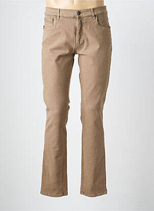 Jeans coupe slim poches taille normale marron LCDN homme
