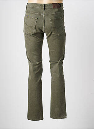 Jeans coupe slim fermeture zippée sous rabat boutonné taille normale vert LCDN homme