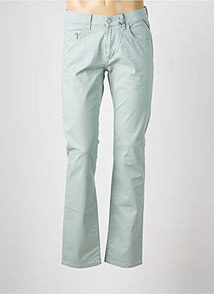 Pantalon slim tissage popeline taille normale vert PIONEER homme