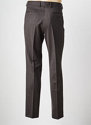 Pantalon slim tissage chiné taille normale marron LUCAN homme