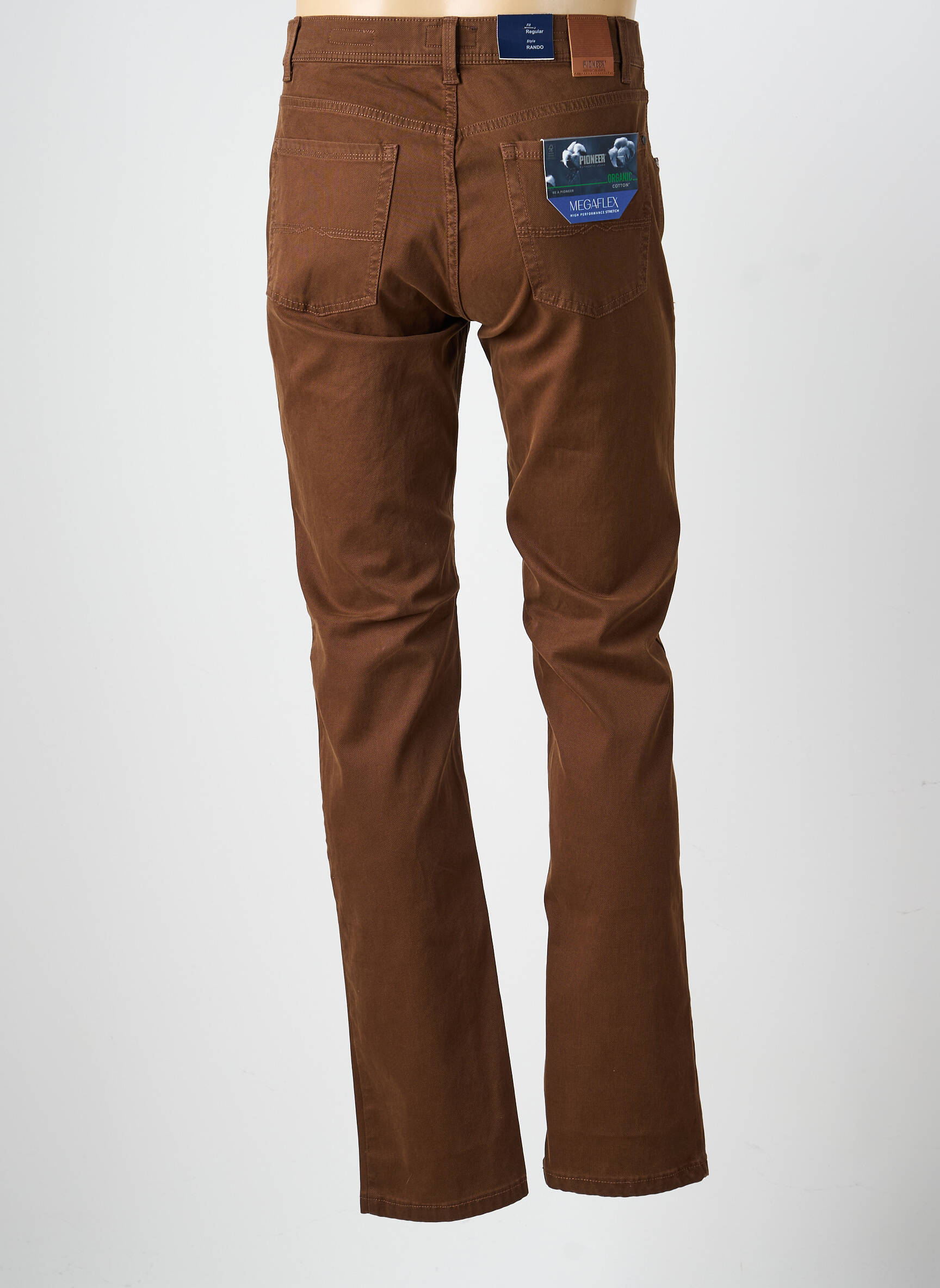 Jeans coupe slim bio taille normale marron PIONEER homme
