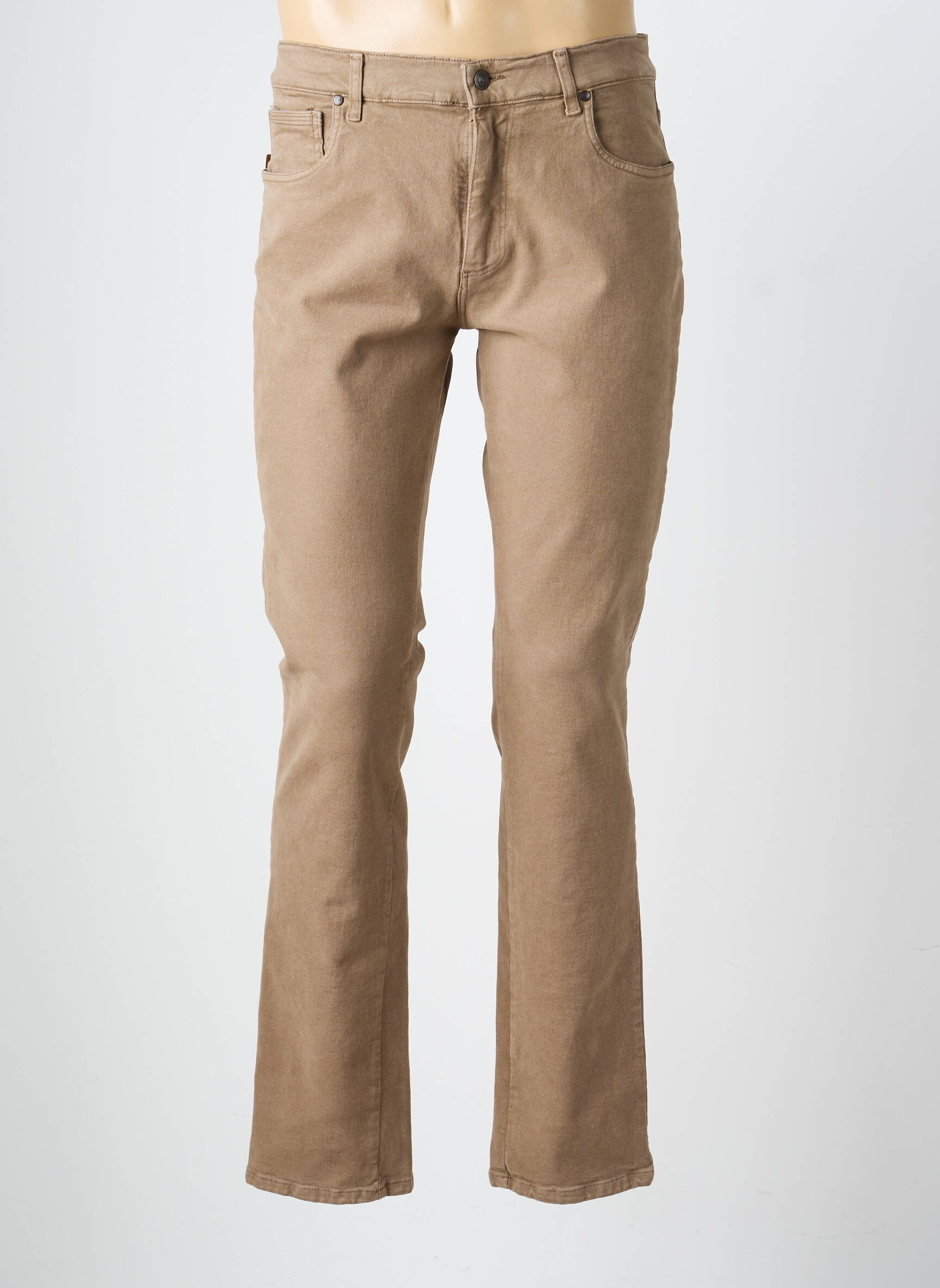 Jeans coupe slim poches taille normale marron LCDN homme