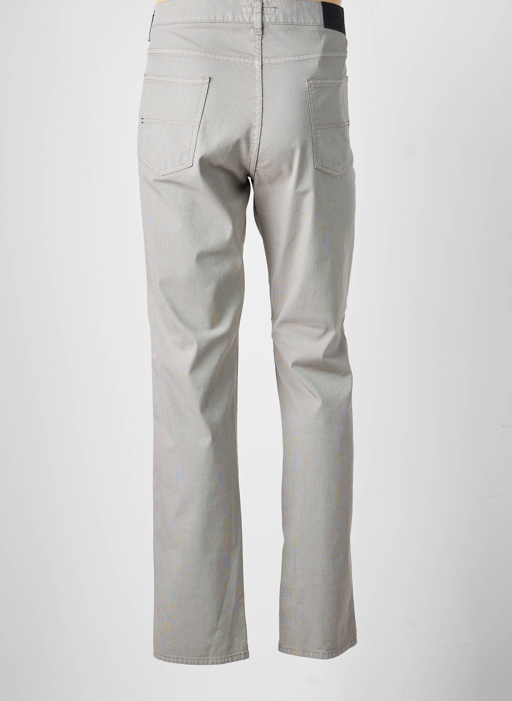 Pantalon slim tissage popeline taille normale gris LCDN homme
