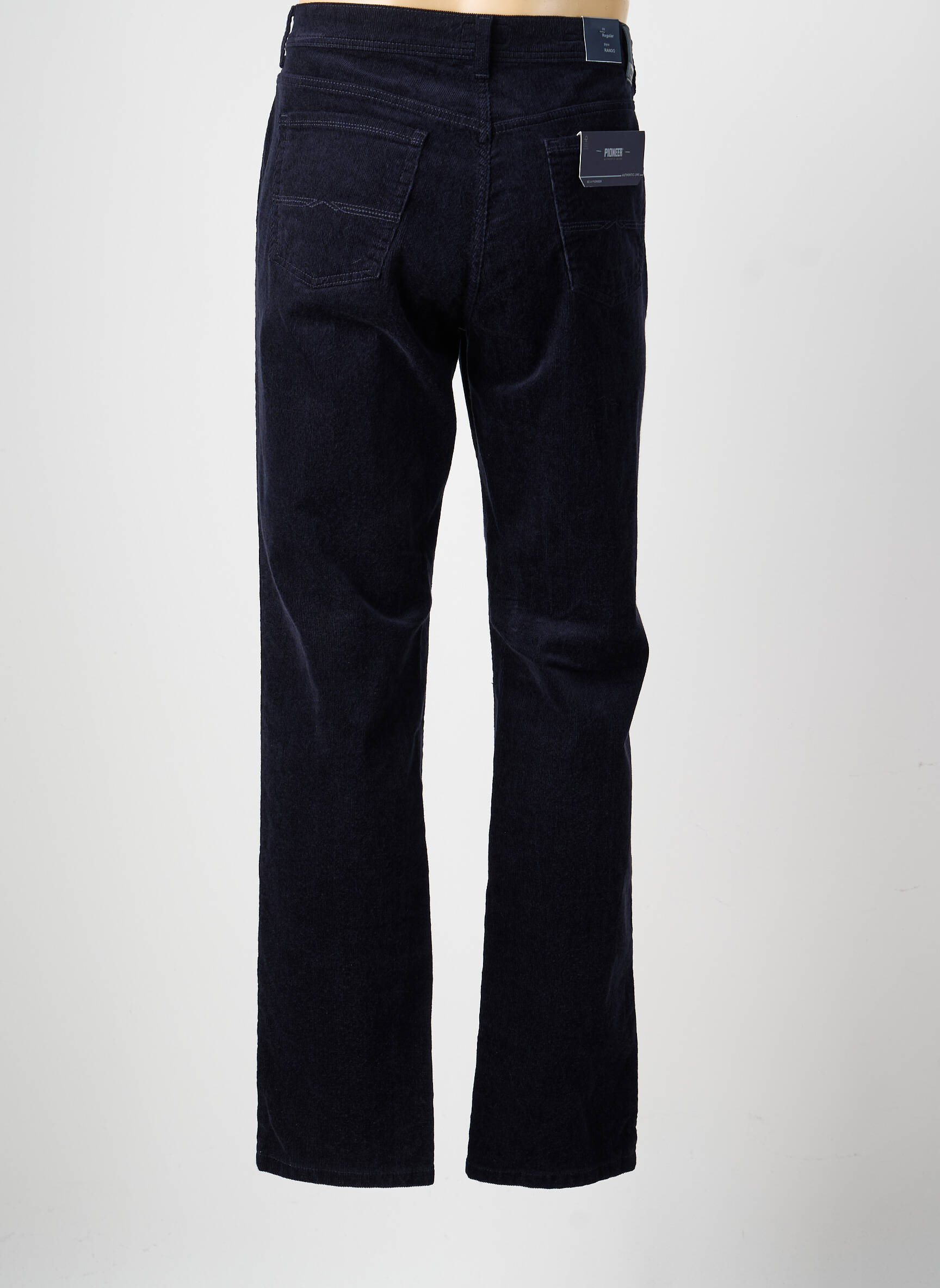 Pantalon slim tissage velours taille normale noir PIONEER homme