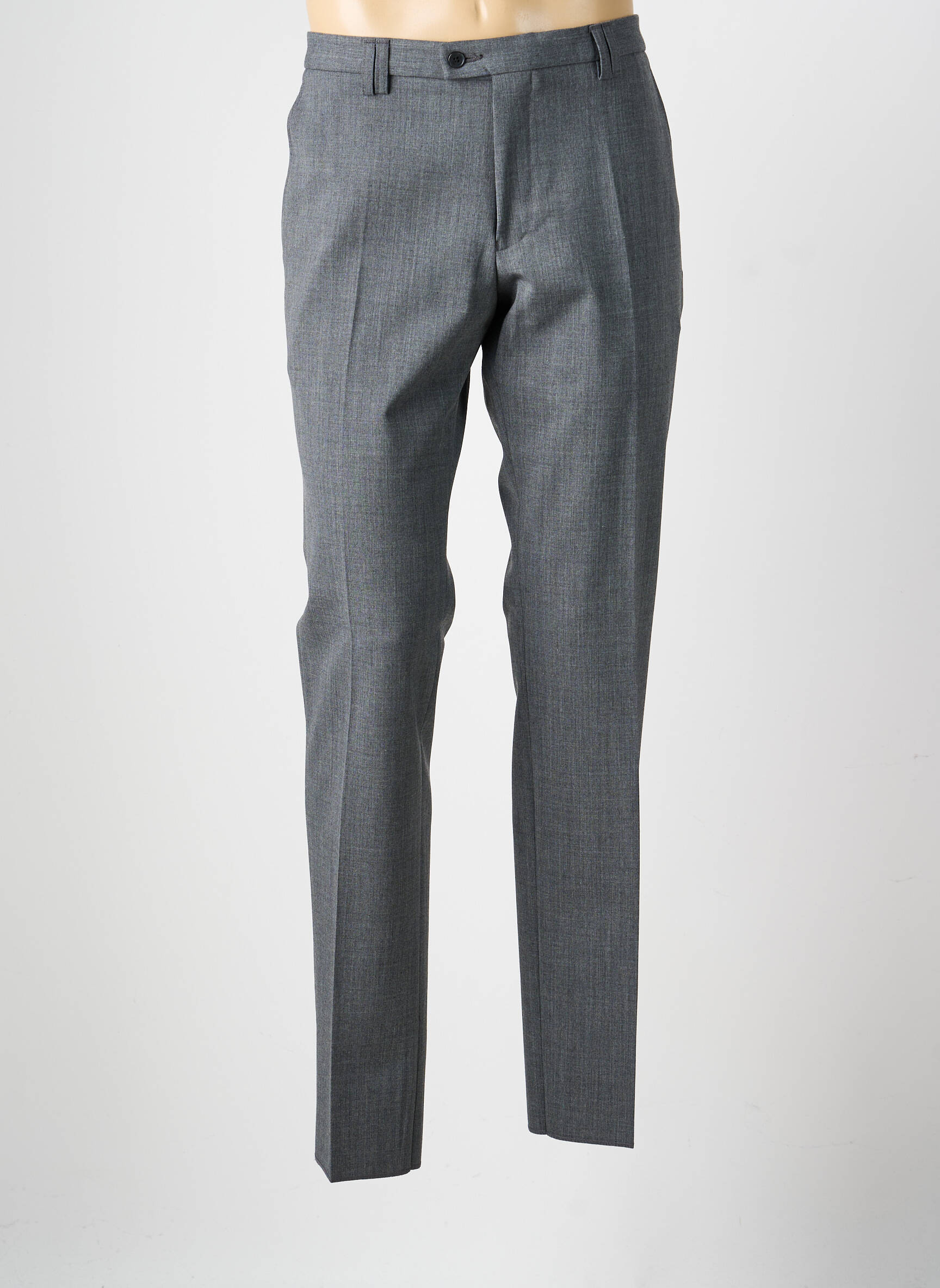 Pantalon slim tissage chiné taille normale gris GIANNI MARCO homme