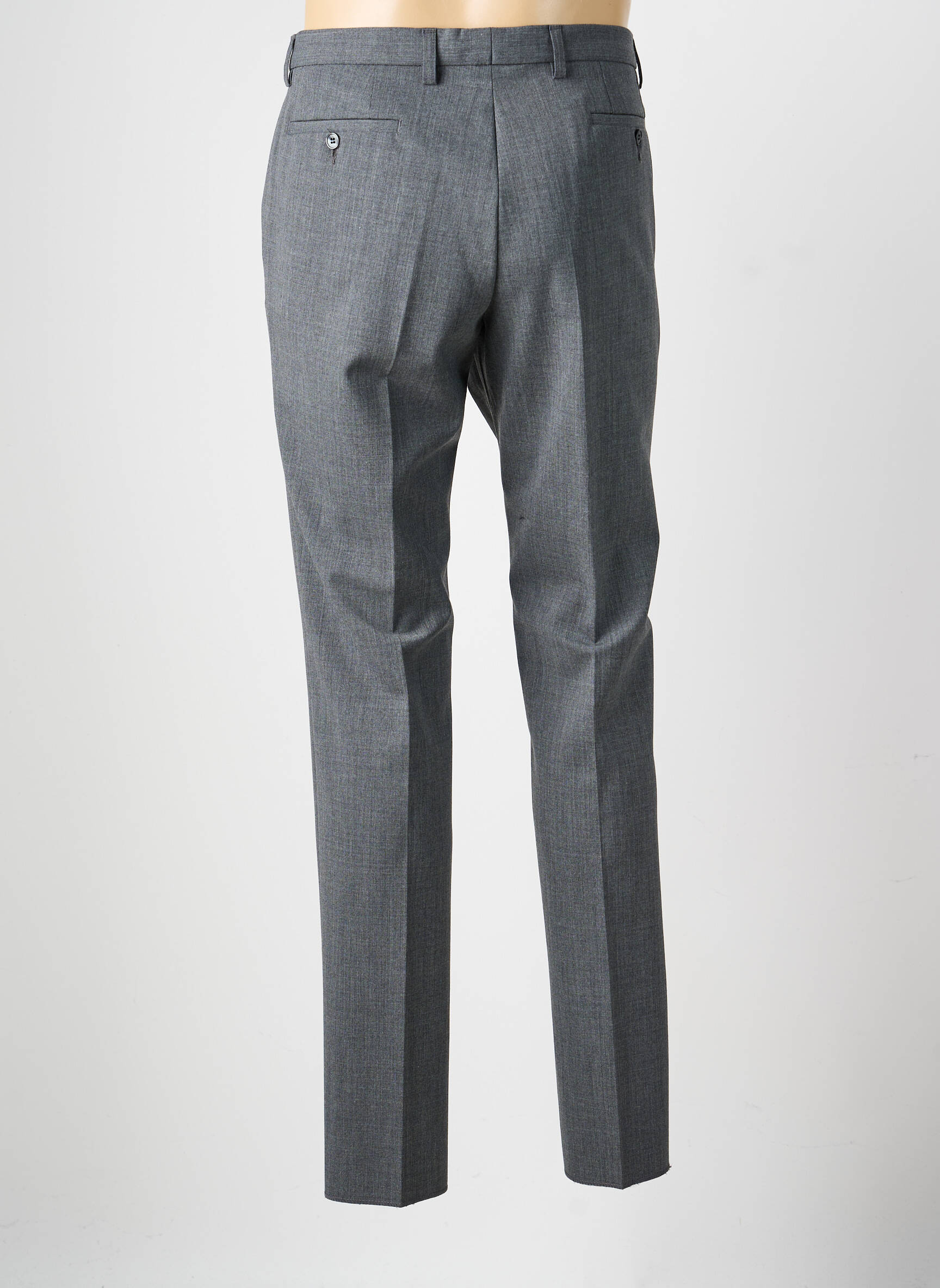 Pantalon slim tissage chiné taille normale gris GIANNI MARCO homme