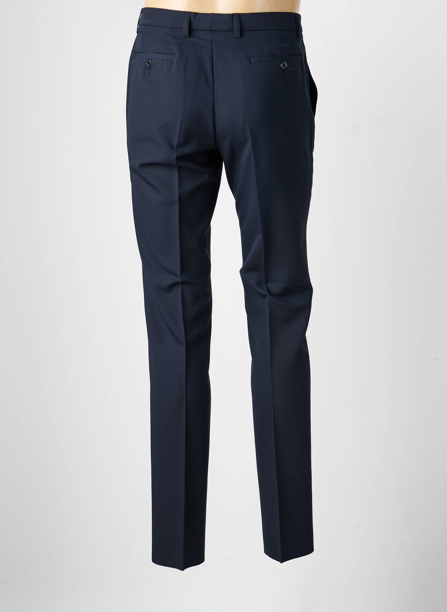 Pantalon slim taille à pinces taille normale bleu GIANNI MARCO homme