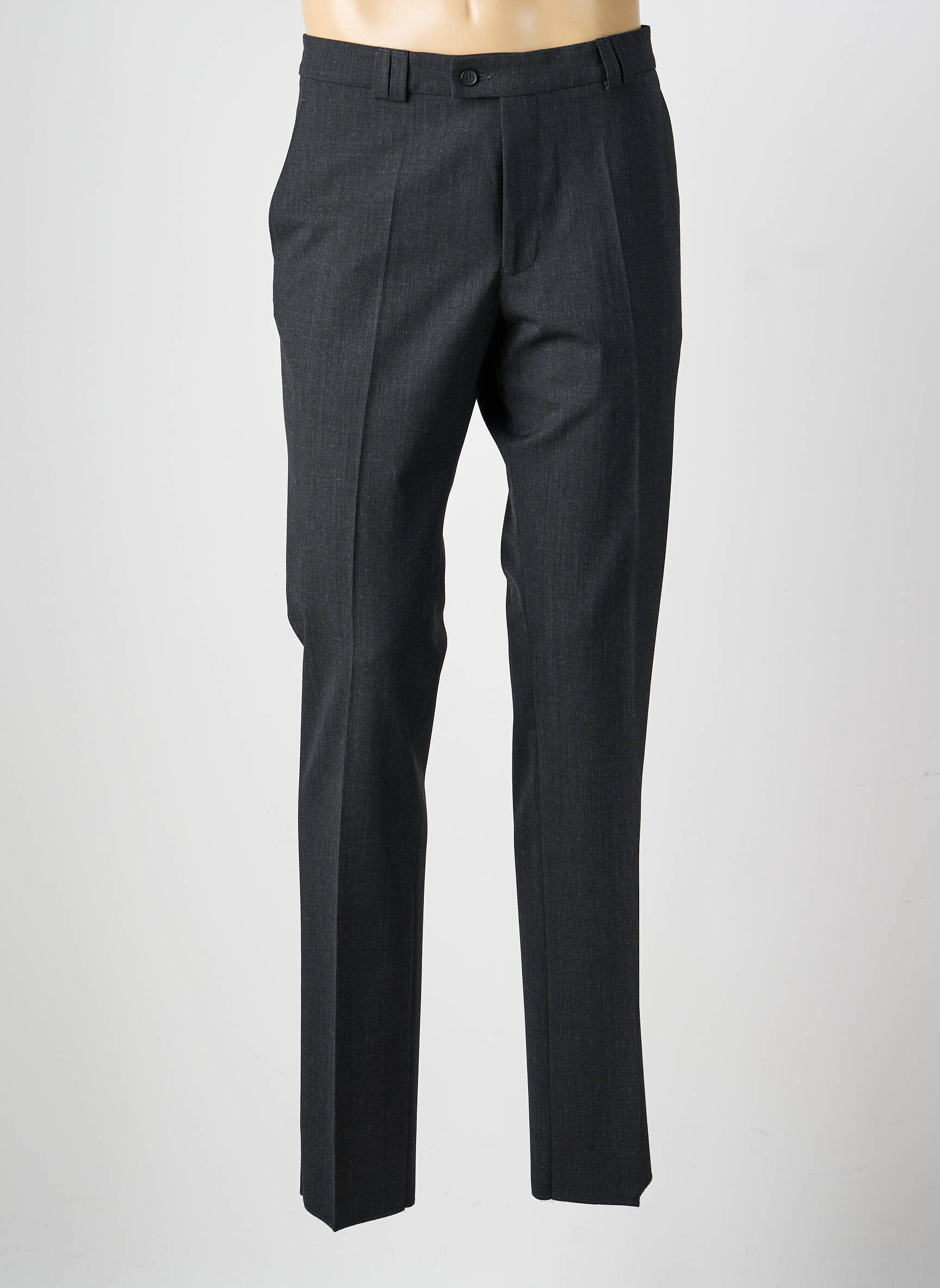 Pantalon slim tissage chiné taille normale gris GIANNI MARCO homme