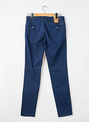 Pantalon chino tissage popeline taille normale bleu LCDN homme