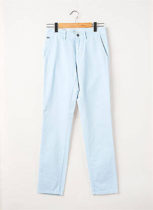 Pantalon chino tissage popeline taille normale bleu LCDN homme