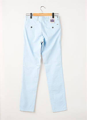 Pantalon chino tissage popeline taille normale bleu LCDN homme