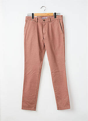 Pantalon chino tissage popeline taille normale rose LCDN homme