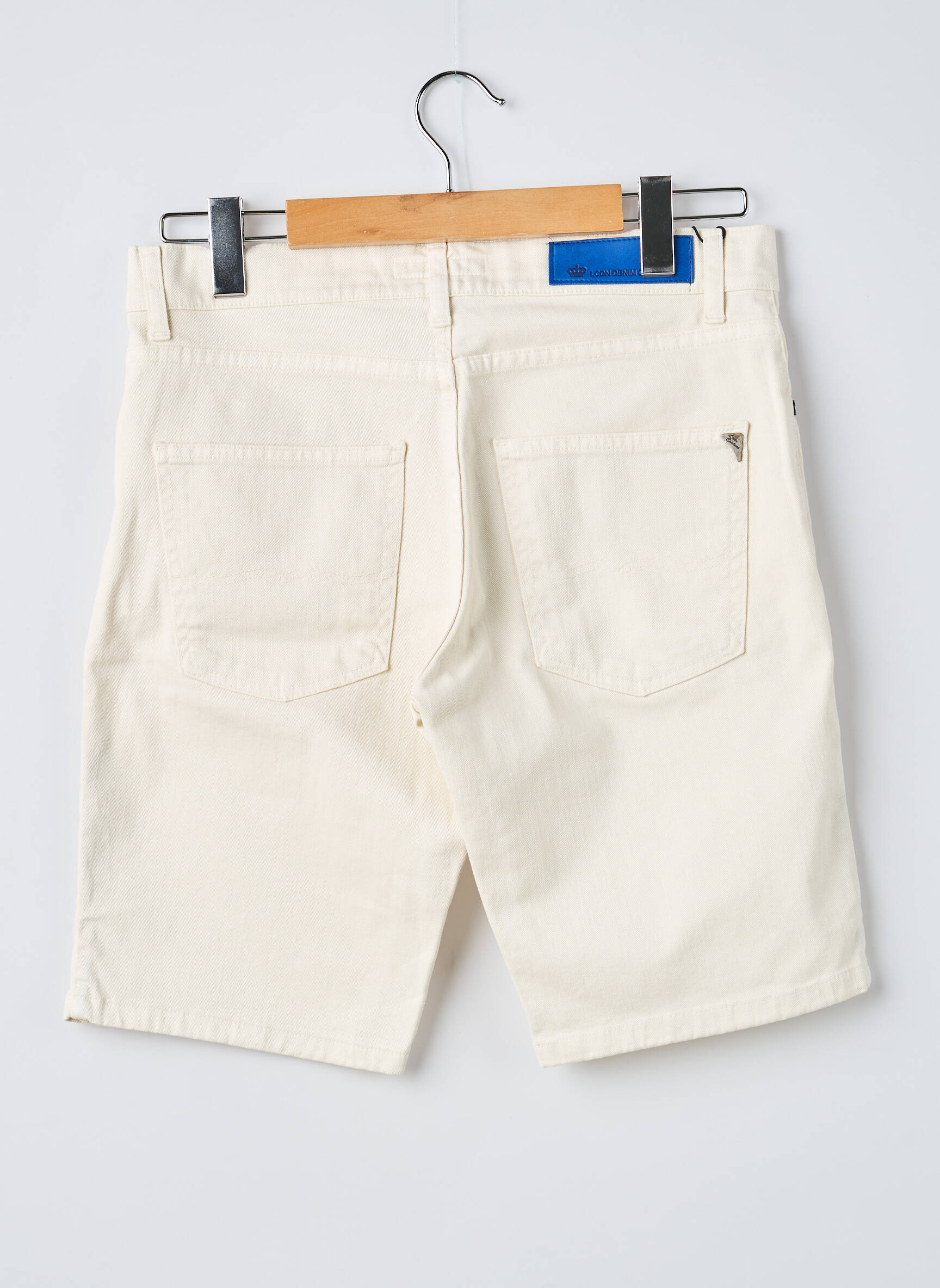 Bermuda tissage denim taille normale beige LCDN homme