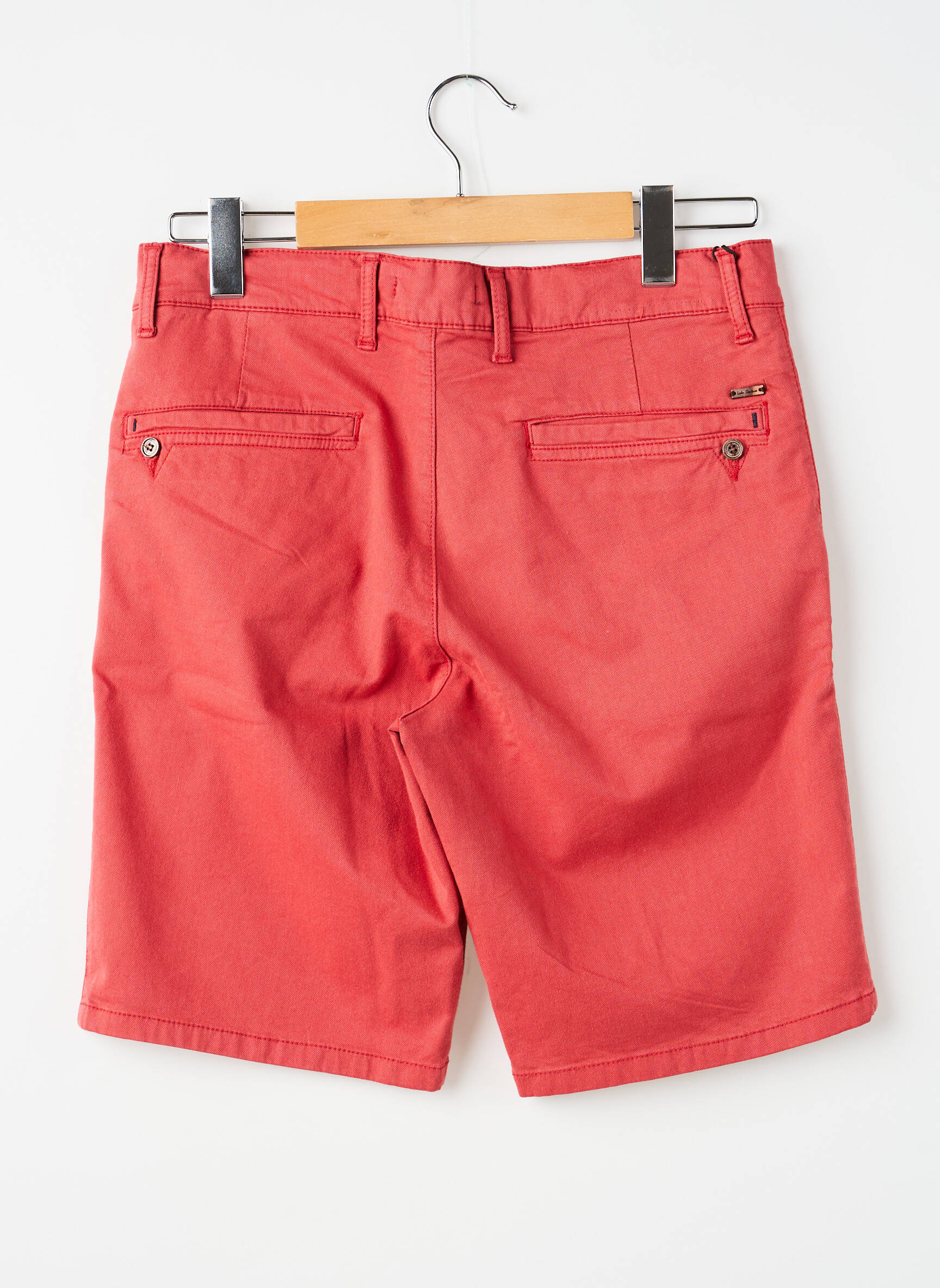 Bermuda taille à pinces taille normale orange LCDN homme