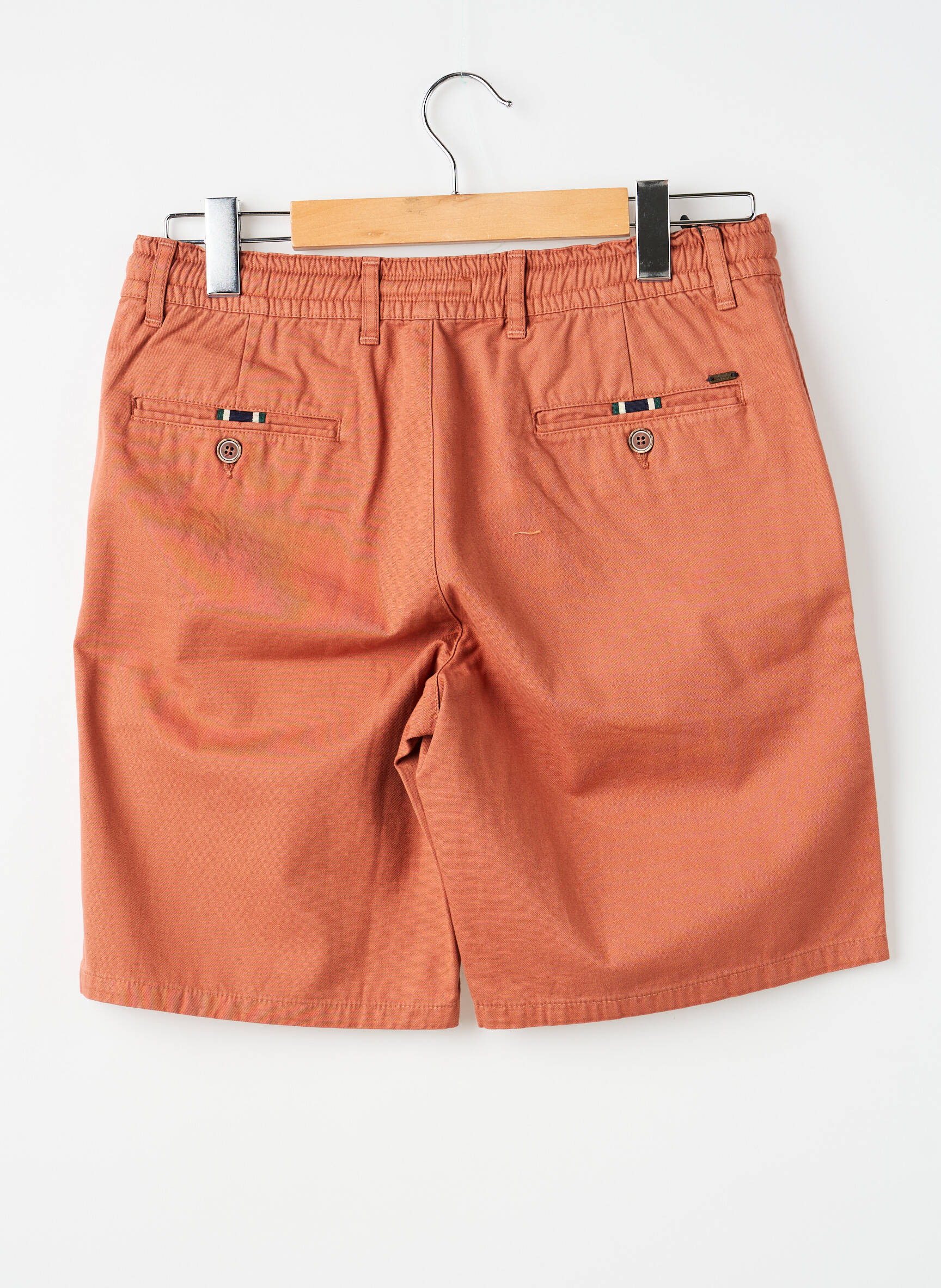 Short tissage popeline taille normale orange LCDN homme