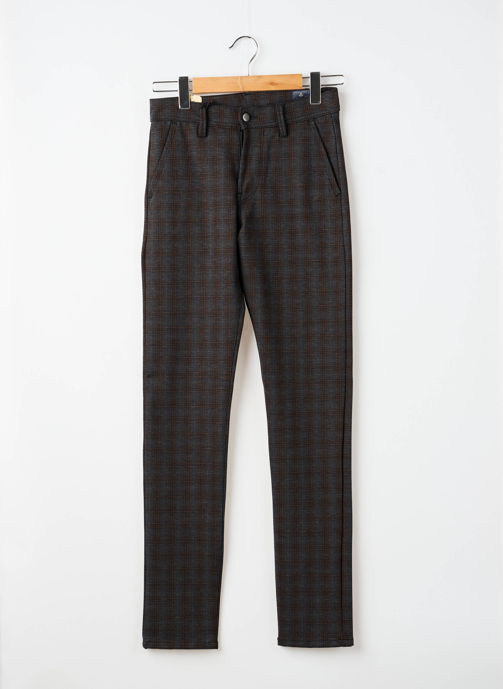 Pantalon chino fermeture zippée sous rabat boutonné taille normale gris IMPAQT femme