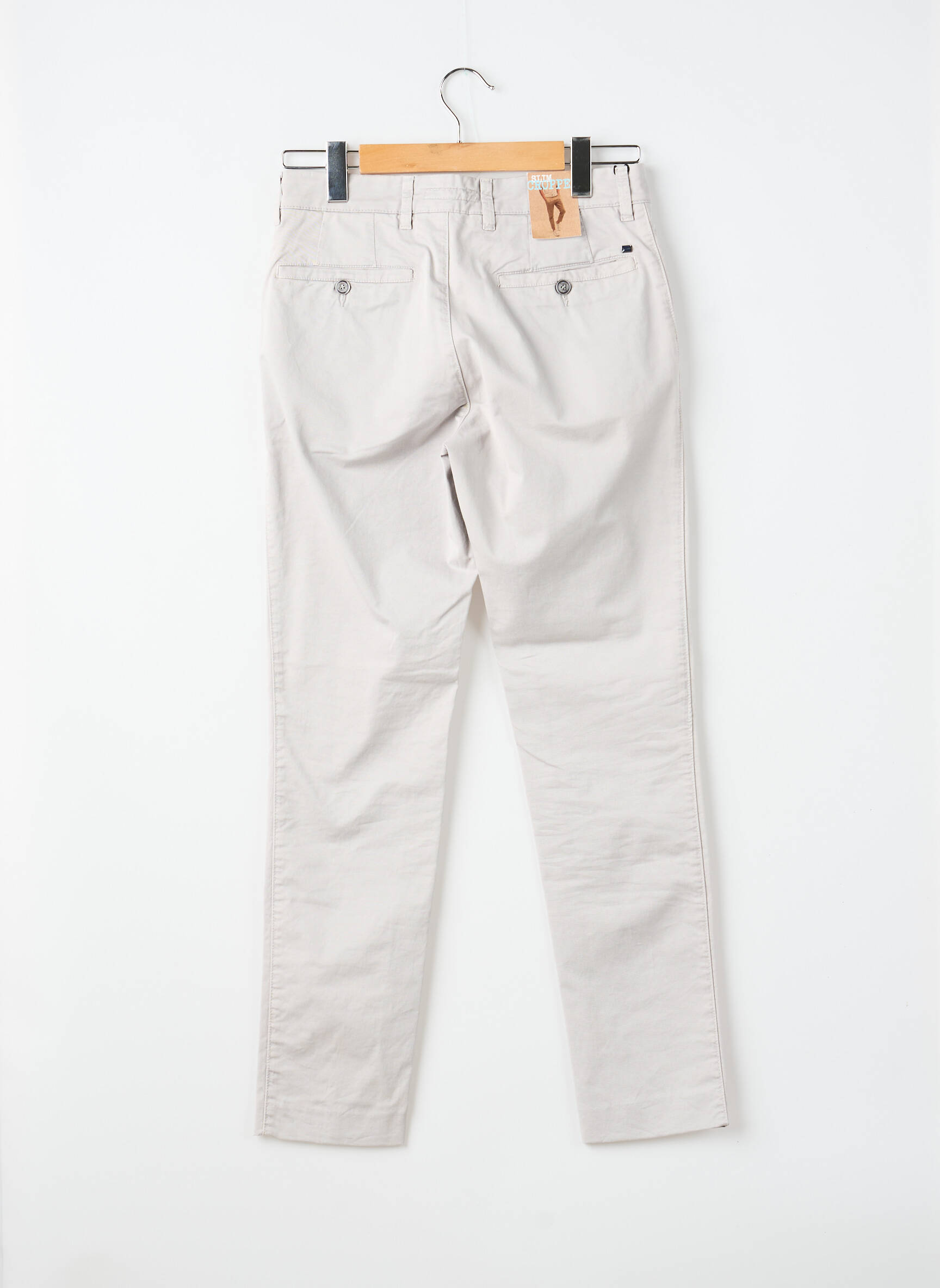 Pantalon chino stretch taille normale gris LCDN homme