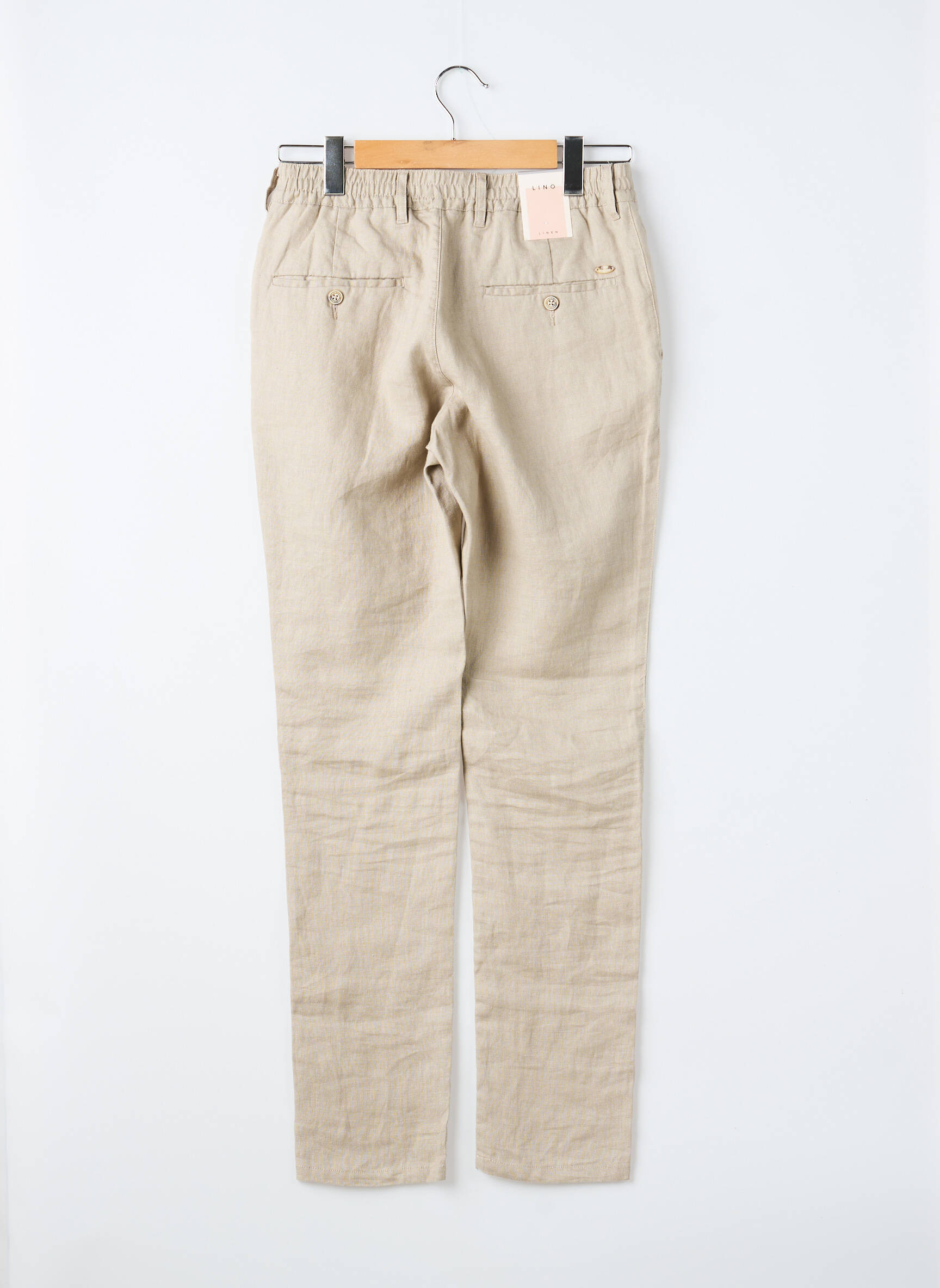Pantalon chino poches taille normale beige LCDN homme