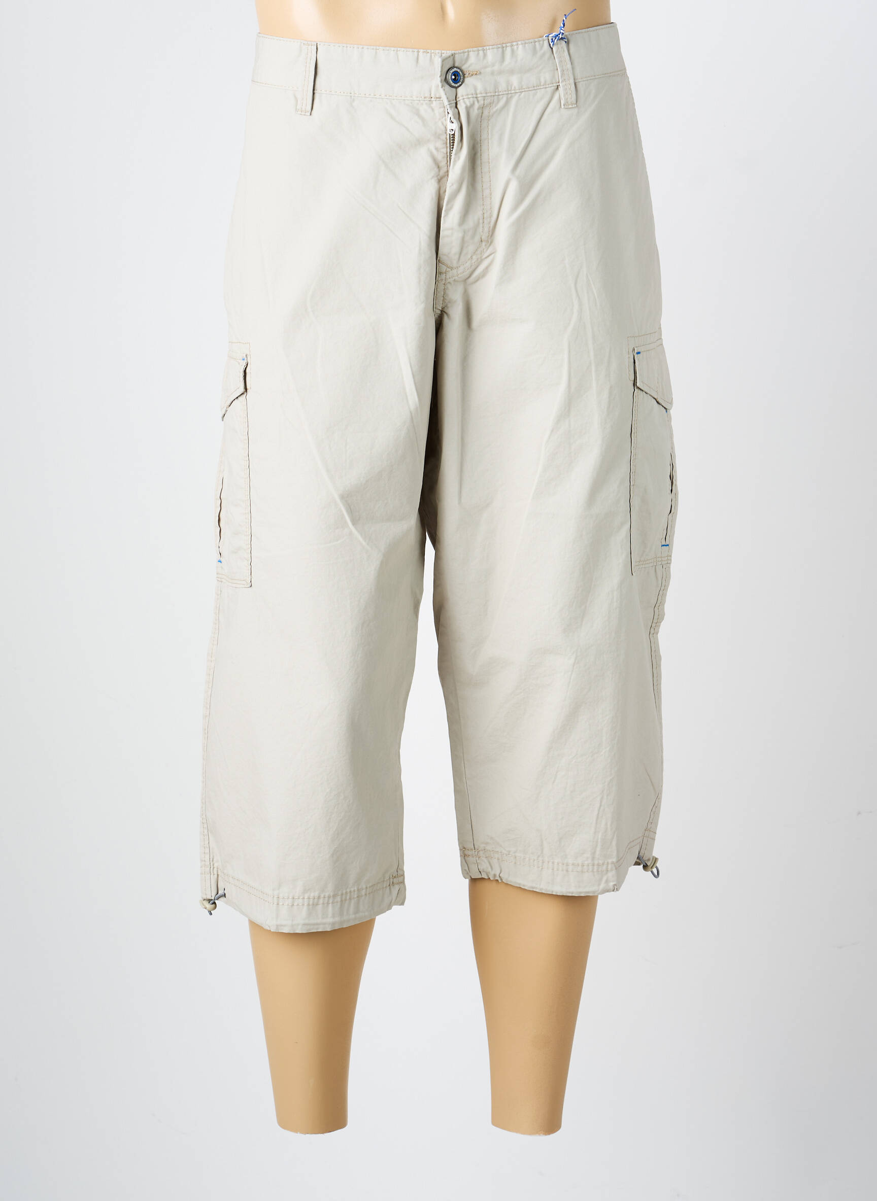 Pantacourt tissage popeline taille normale gris HATTRIC homme