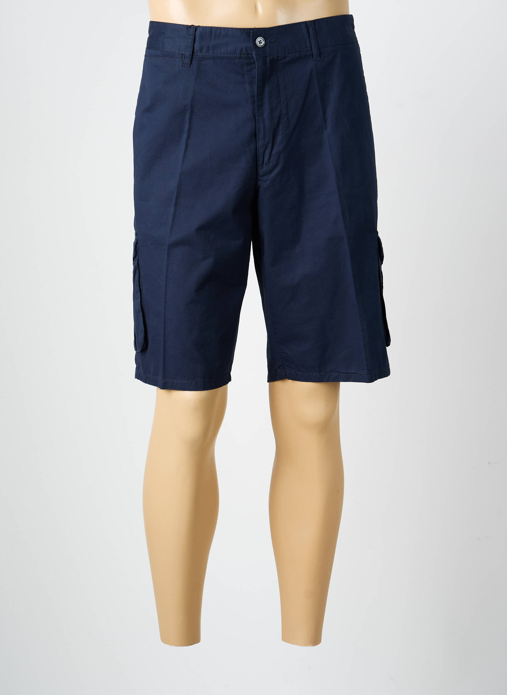 Bermuda multipoches taille normale bleu LCDN homme