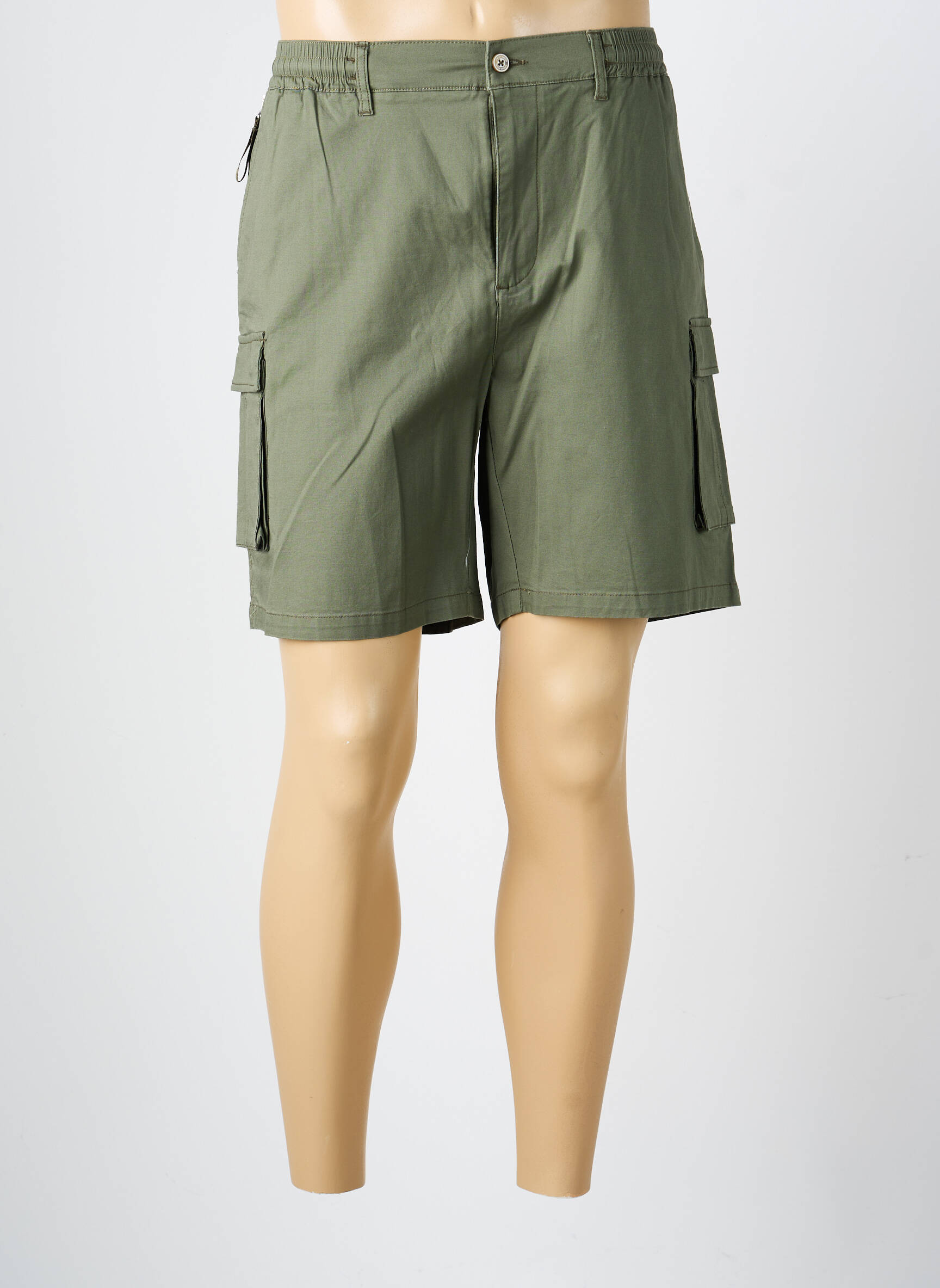 Short tissage popeline taille normale vert LCDN homme