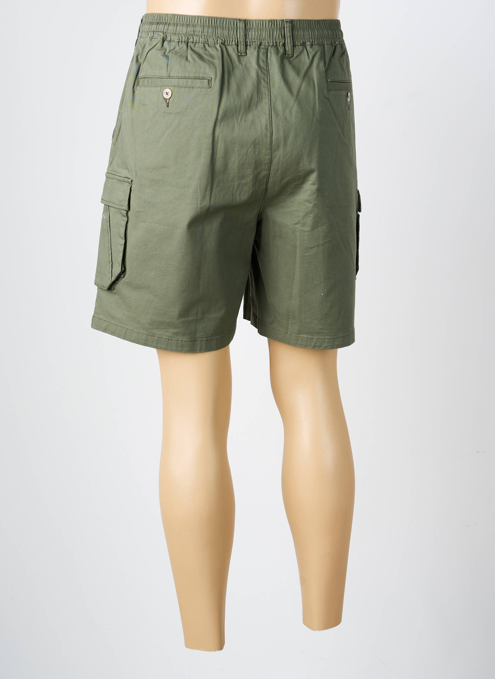 Short tissage popeline taille normale vert LCDN homme