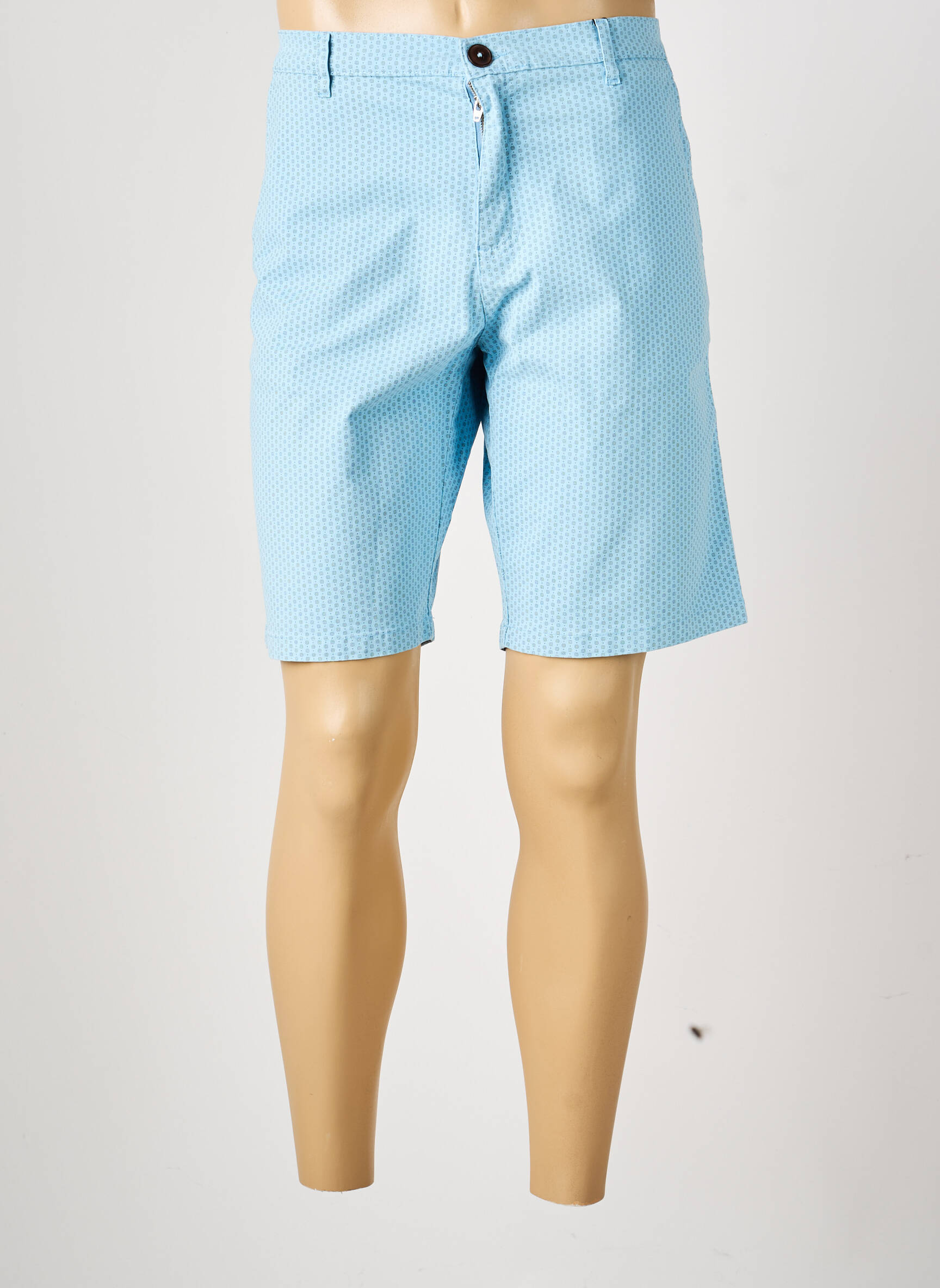 Bermuda taille à pinces taille normale bleu CAMBERABERO homme
