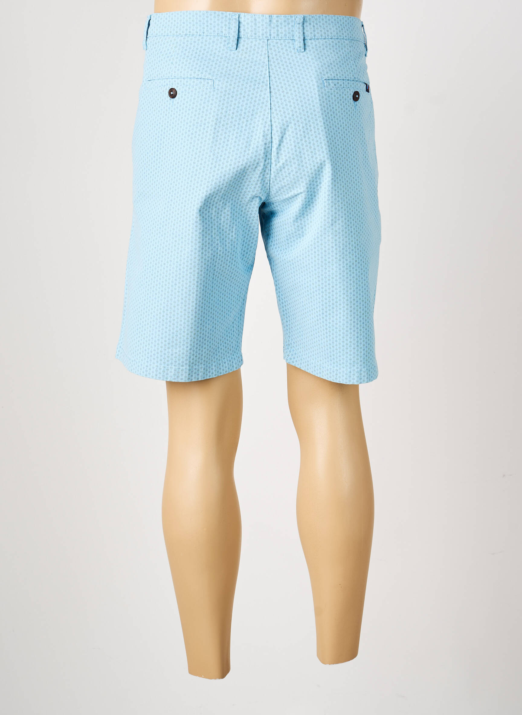 Bermuda taille à pinces taille normale bleu CAMBERABERO homme