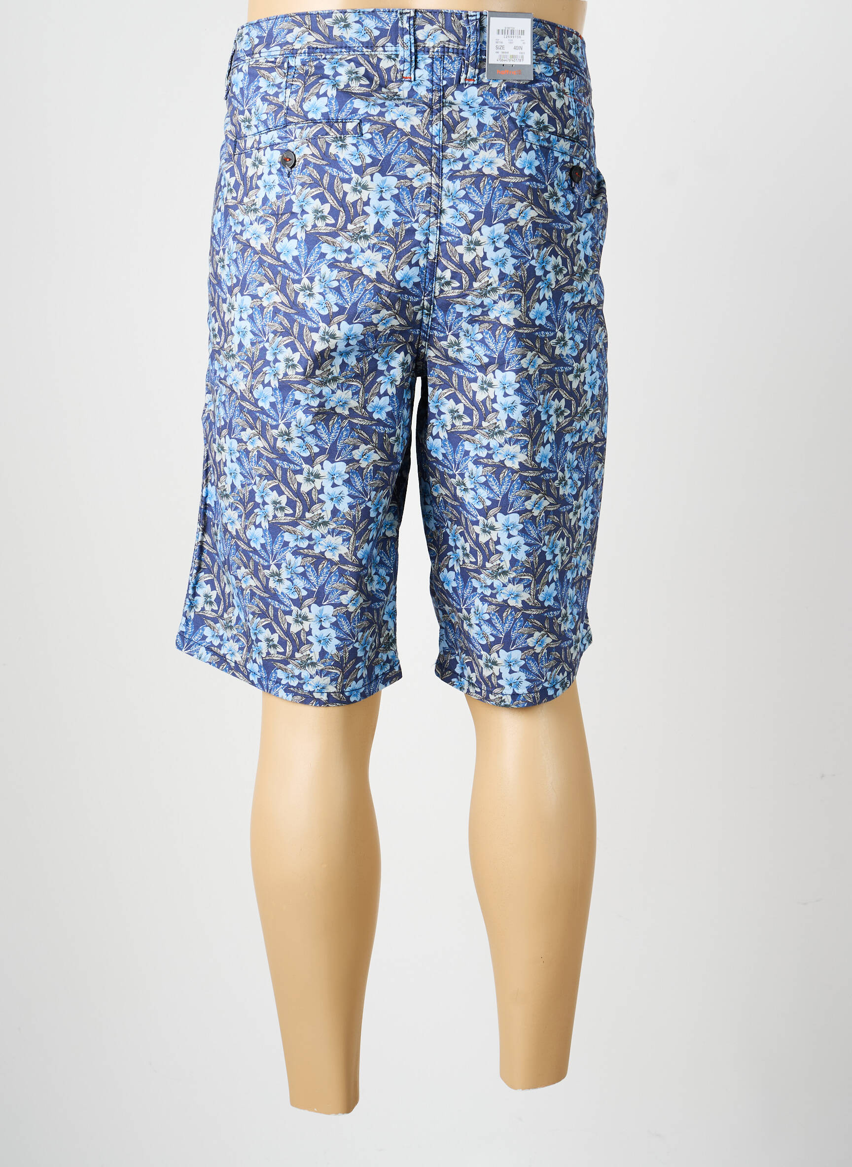 Bermuda stretch taille normale bleu HATTRIC homme