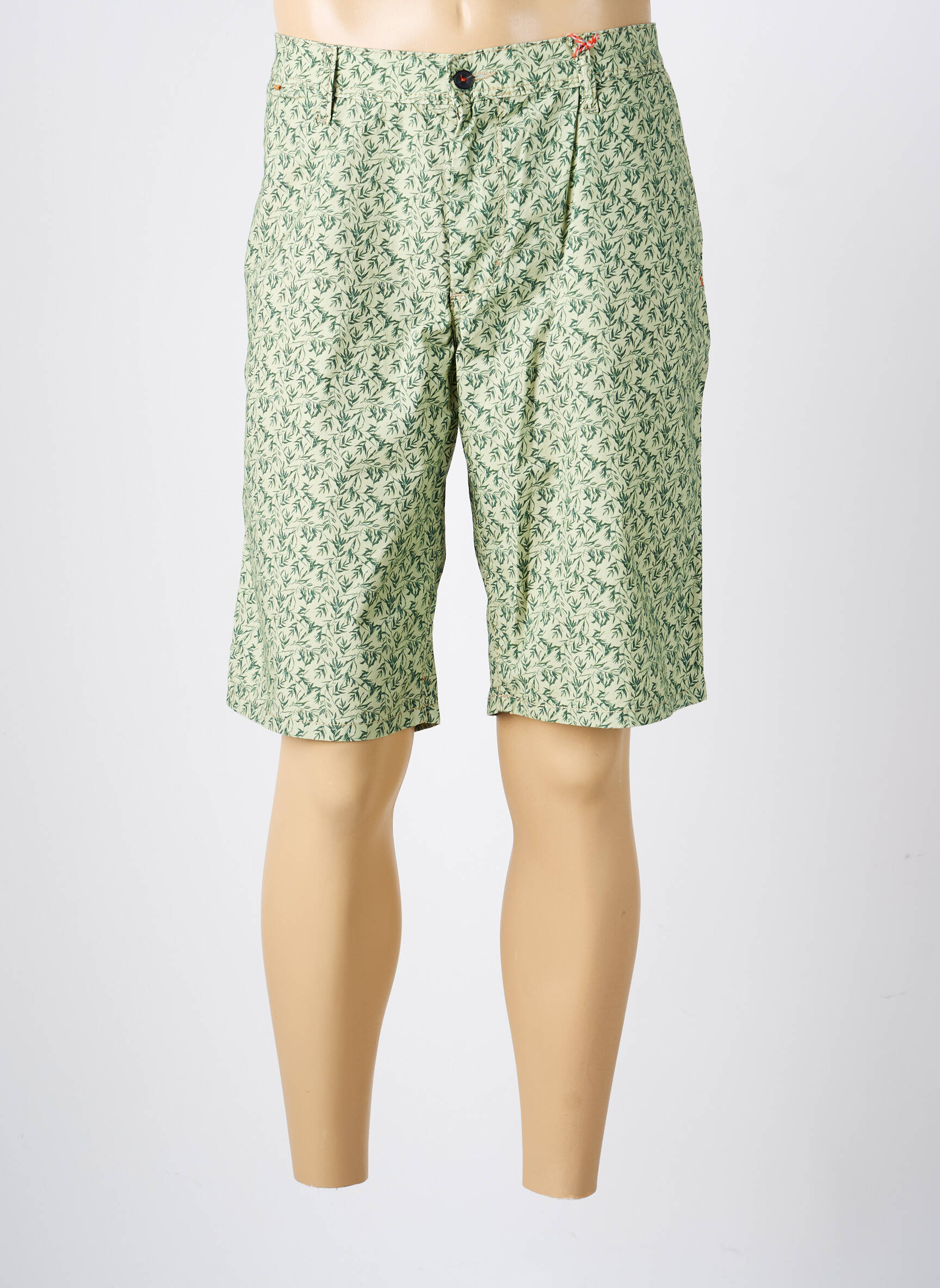 Bermuda taille à pinces taille normale vert HATTRIC homme