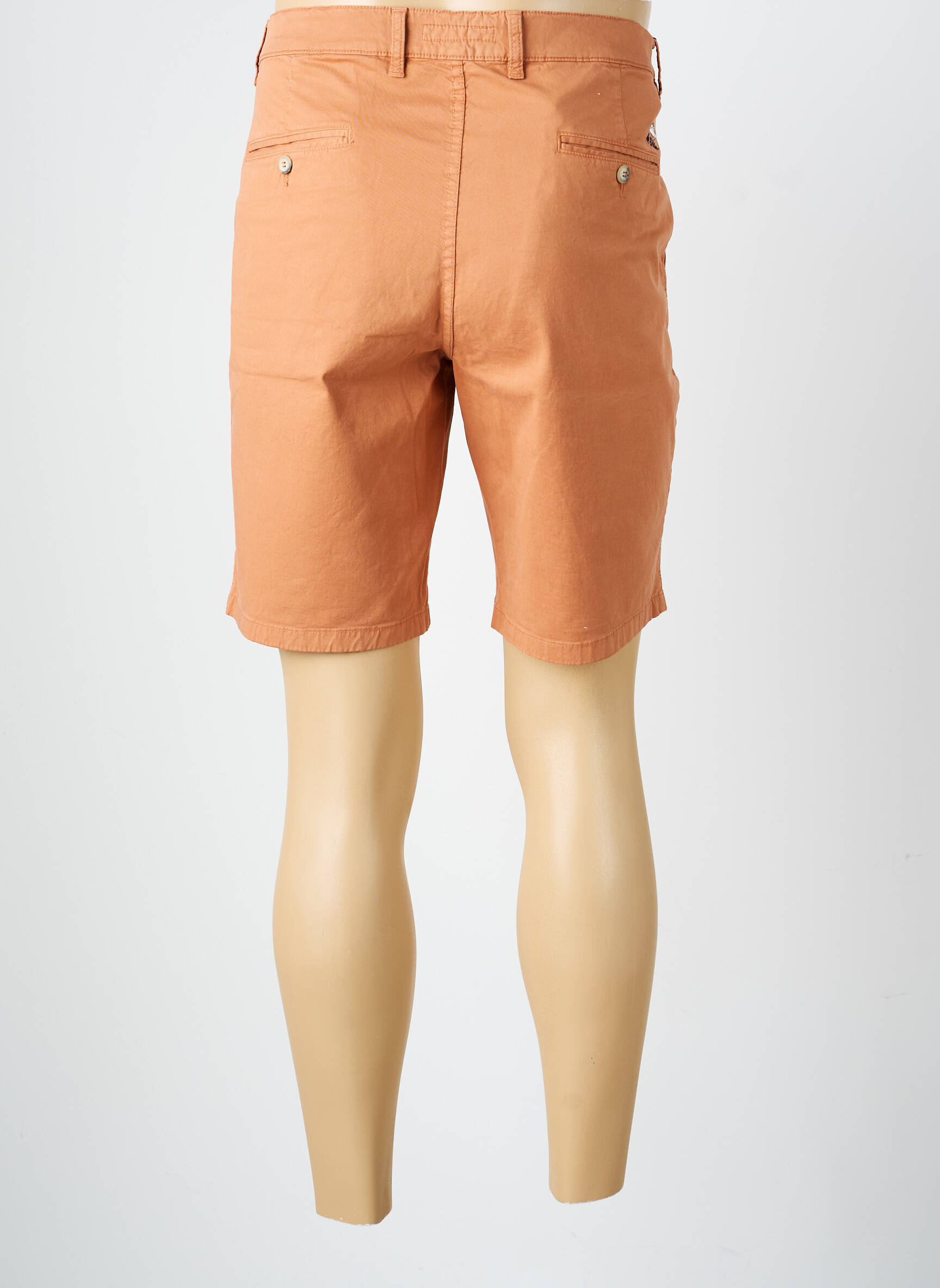 Bermuda taille à pinces taille normale orange LCDN homme