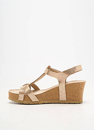 Sandales/nu pieds matière lisse talon de 7 à 9cm beige MEPHISTO femme