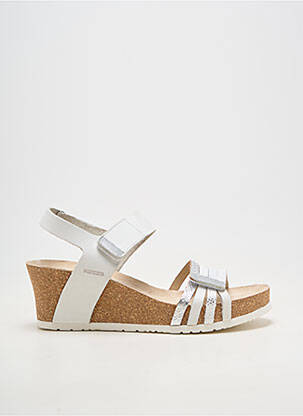 Sandales/nu pieds matière lisse talon de 7 à 9cm blanc MEPHISTO femme
