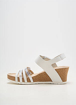 Sandales/nu pieds matière lisse talon de 7 à 9cm blanc MEPHISTO femme