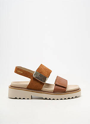 Sandales/nu pieds matière lisse talon de 4 à 6cm marron MEPHISTO femme