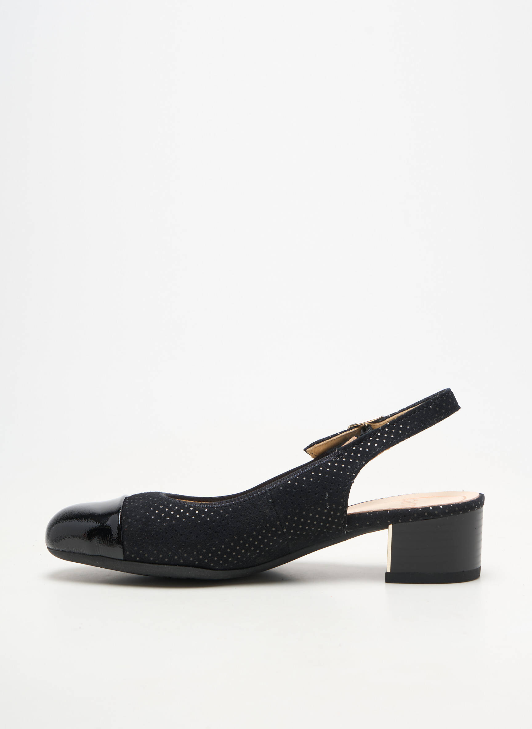 Ballerines carré talon de 4 à 6cm noir ARA femme