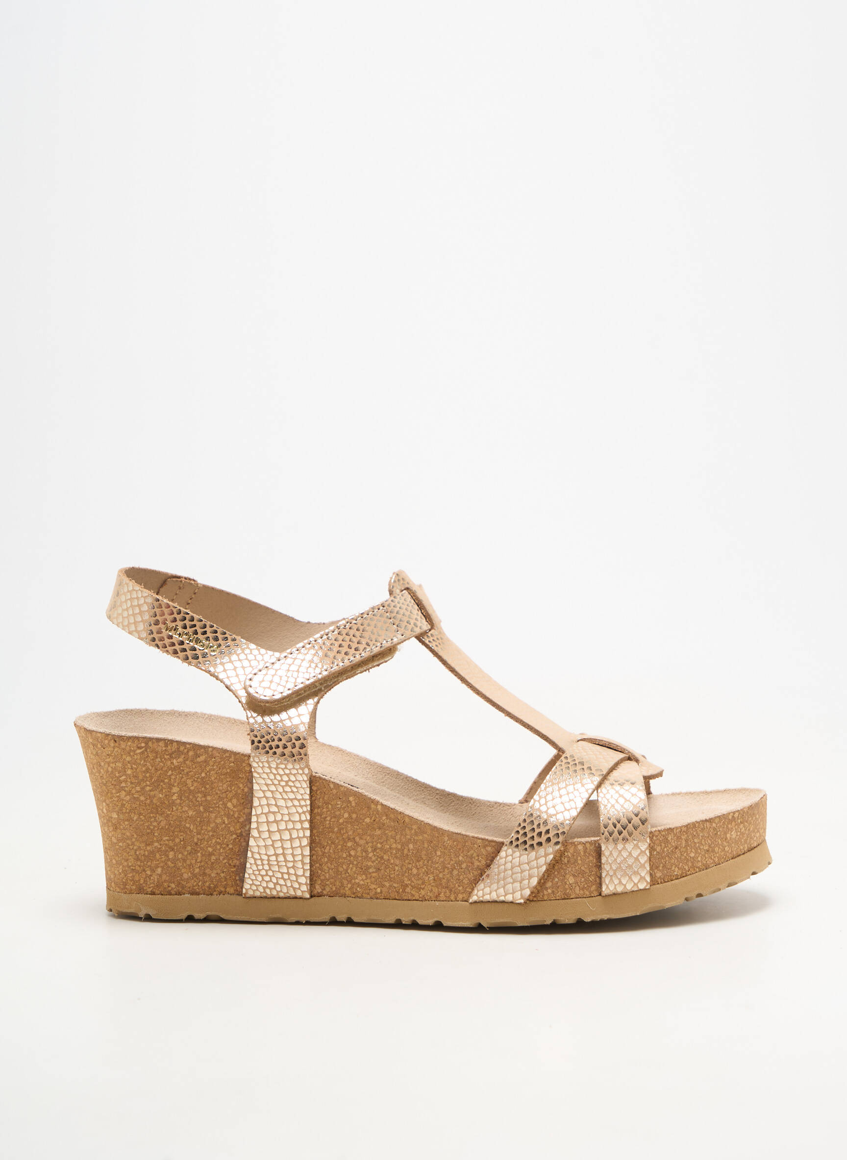 Sandales/nu pieds matière lisse talon de 7 à 9cm beige MEPHISTO femme