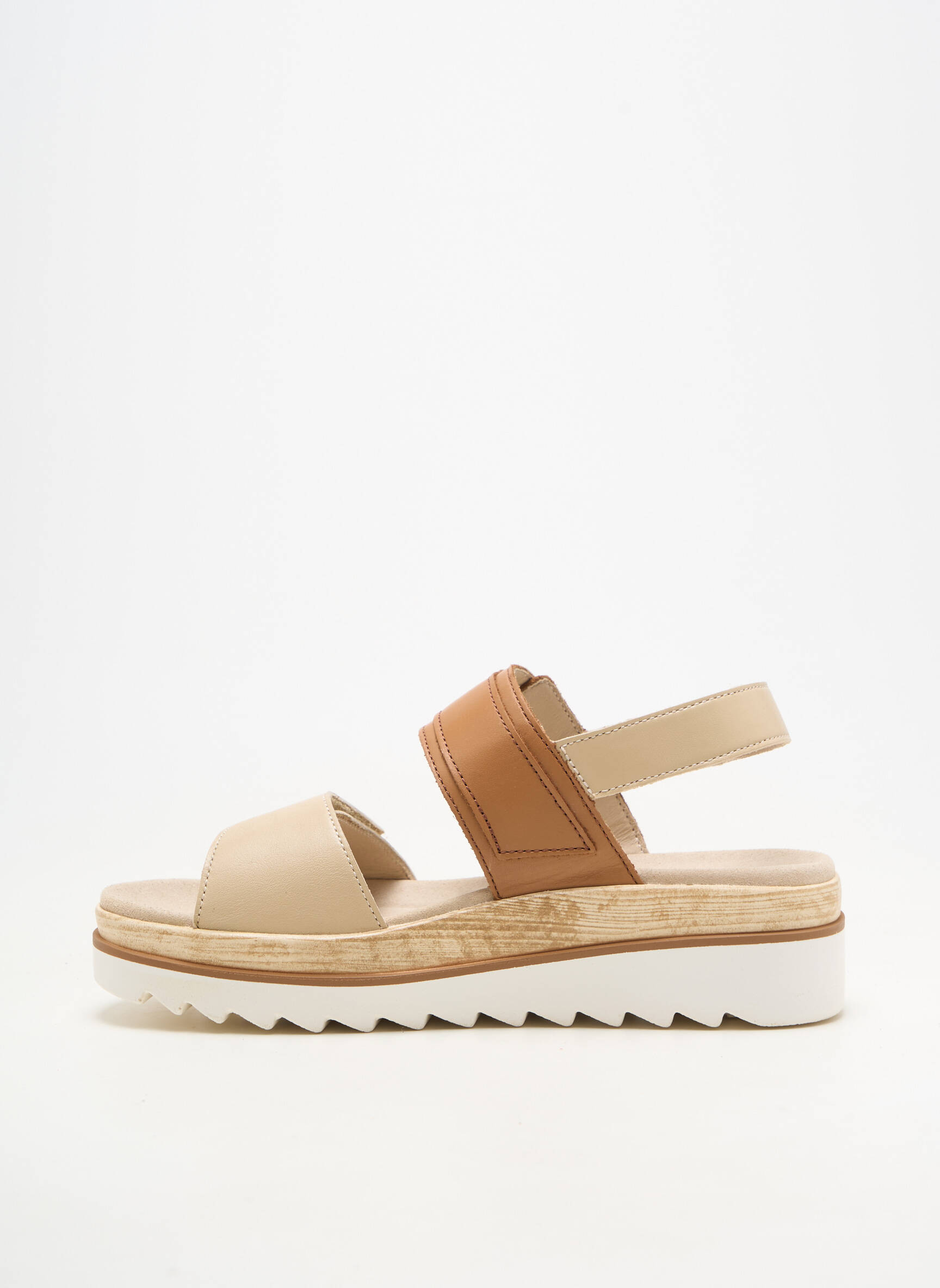 Sandales/nu pieds matière lisse talon de 4 à 6cm beige MEPHISTO femme