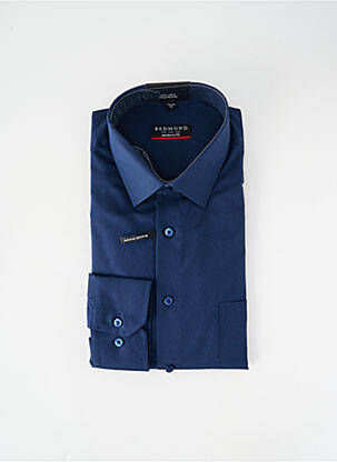 Chemise manches longues poches bleu REDMOND homme