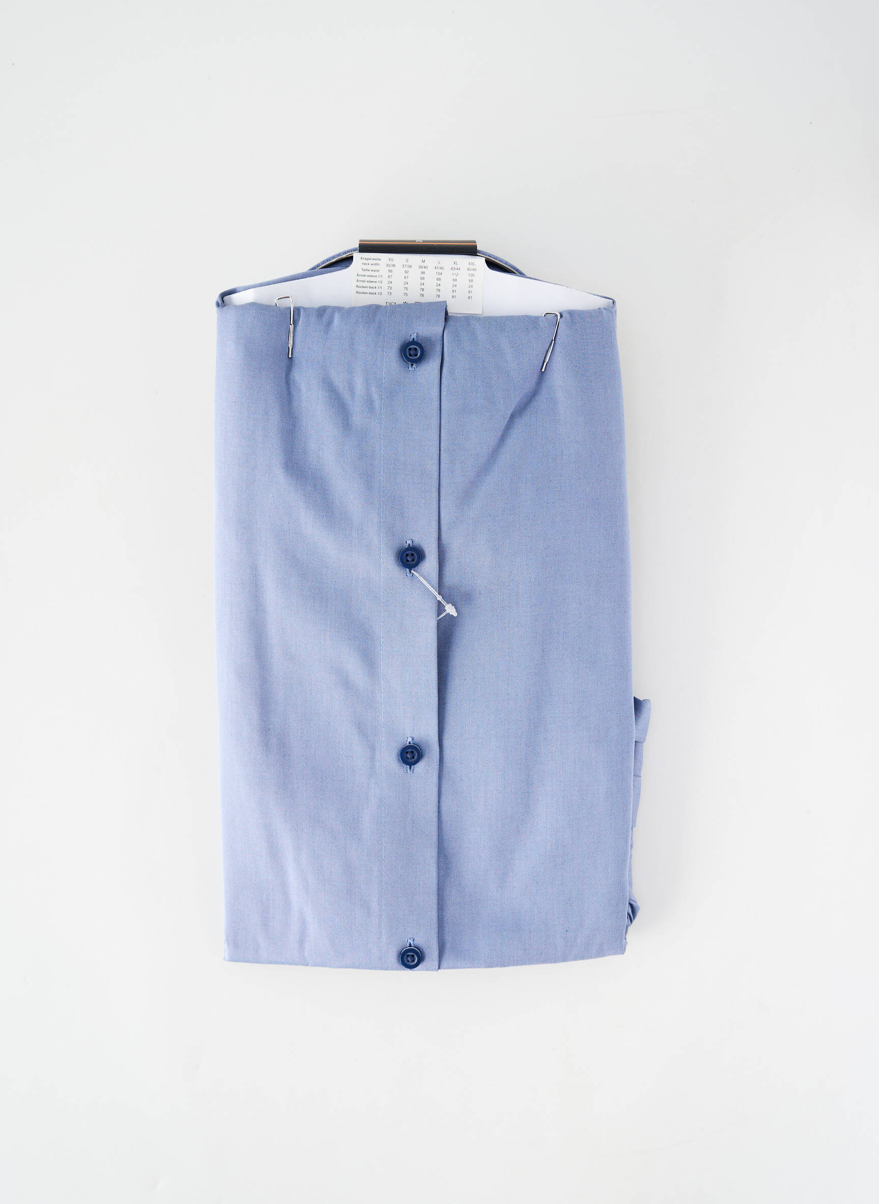 Chemise manches longues coupe droite bleu REDMOND homme